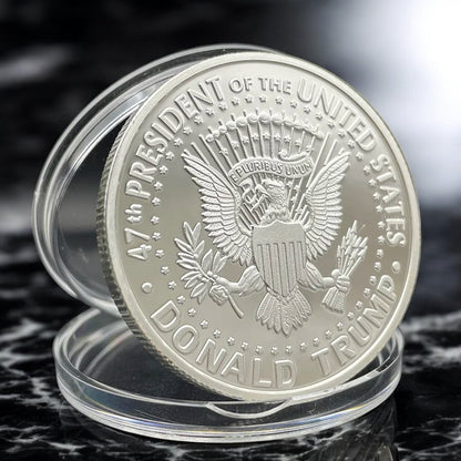 In God We Trust Trump 2024 Silver Coin – Exclusive Souvenir